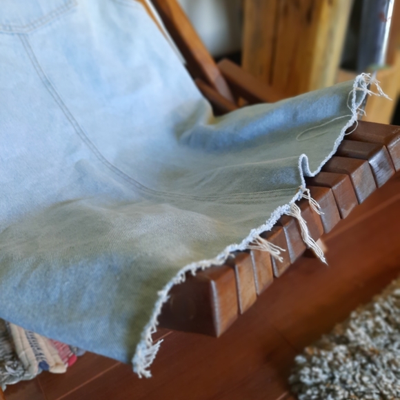 Jean overalls dress. Eighty Two Denim size small. - Picture 7 of 8